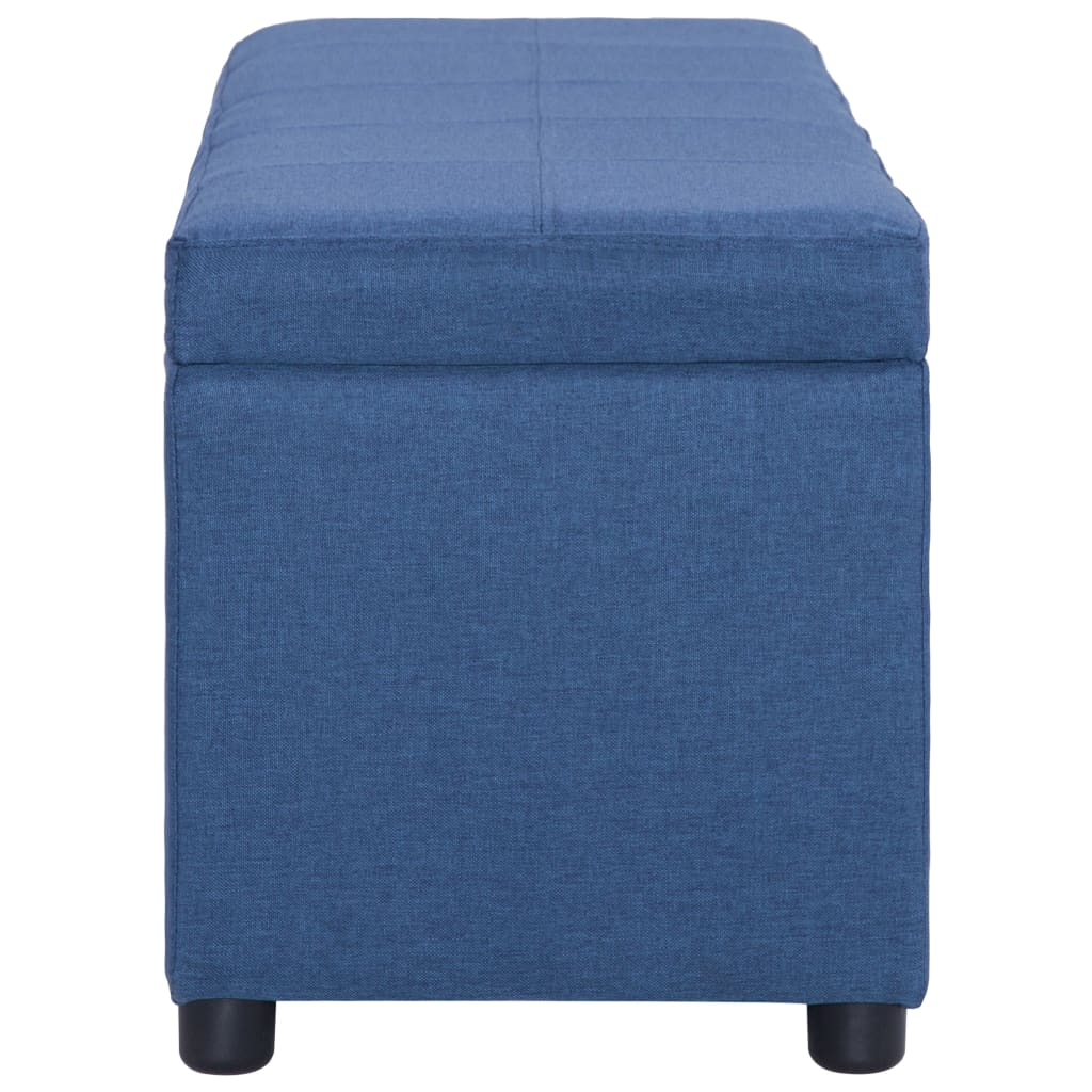 Banc avec compartiment de rangement 116 cm Bleu Polyester - XIOS