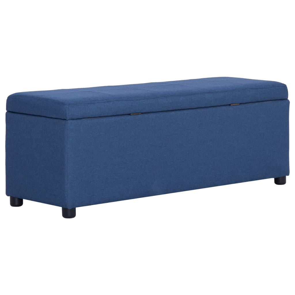 Banc avec compartiment de rangement 116 cm Bleu Polyester - XIOS