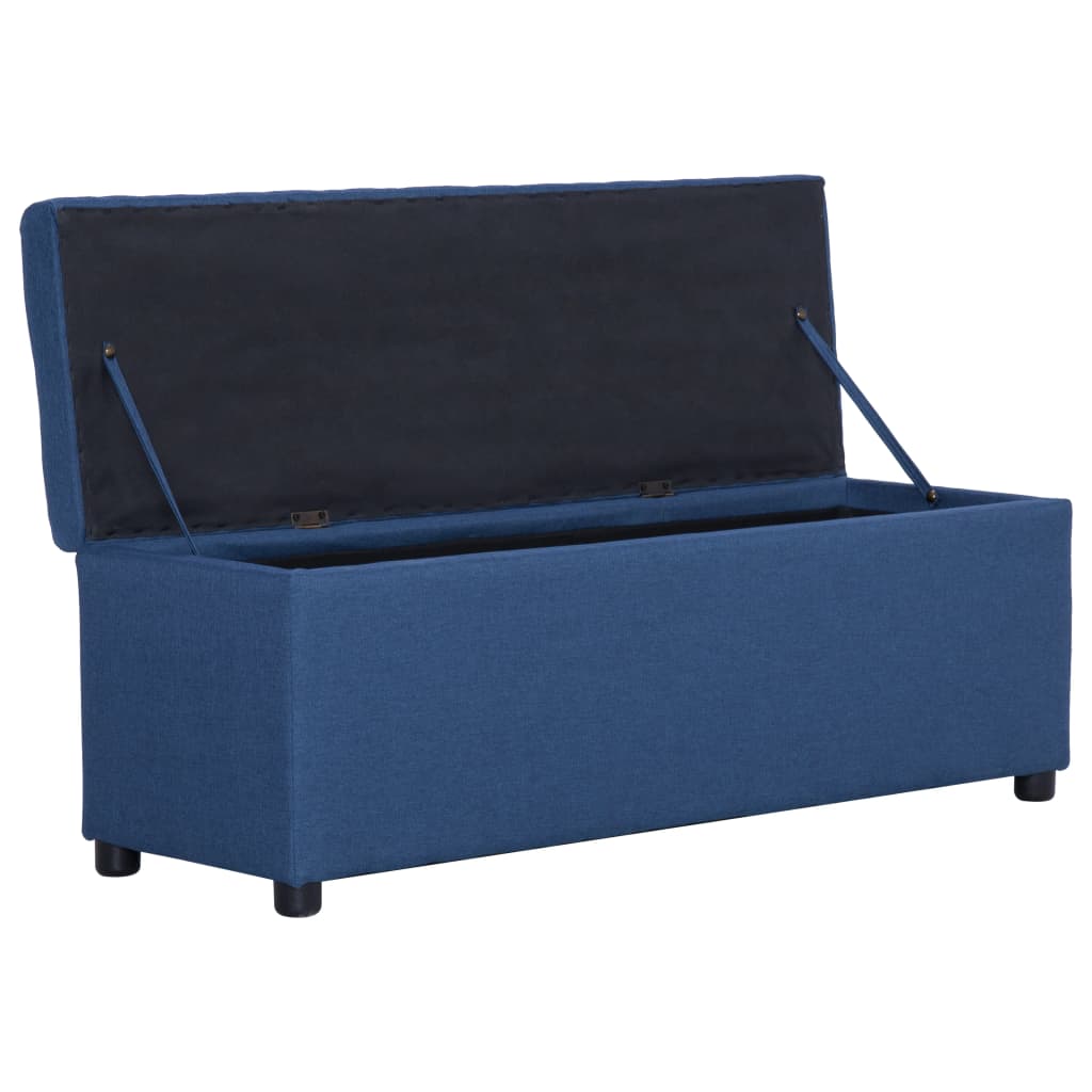Banc avec compartiment de rangement 116 cm Bleu Polyester - XIOS