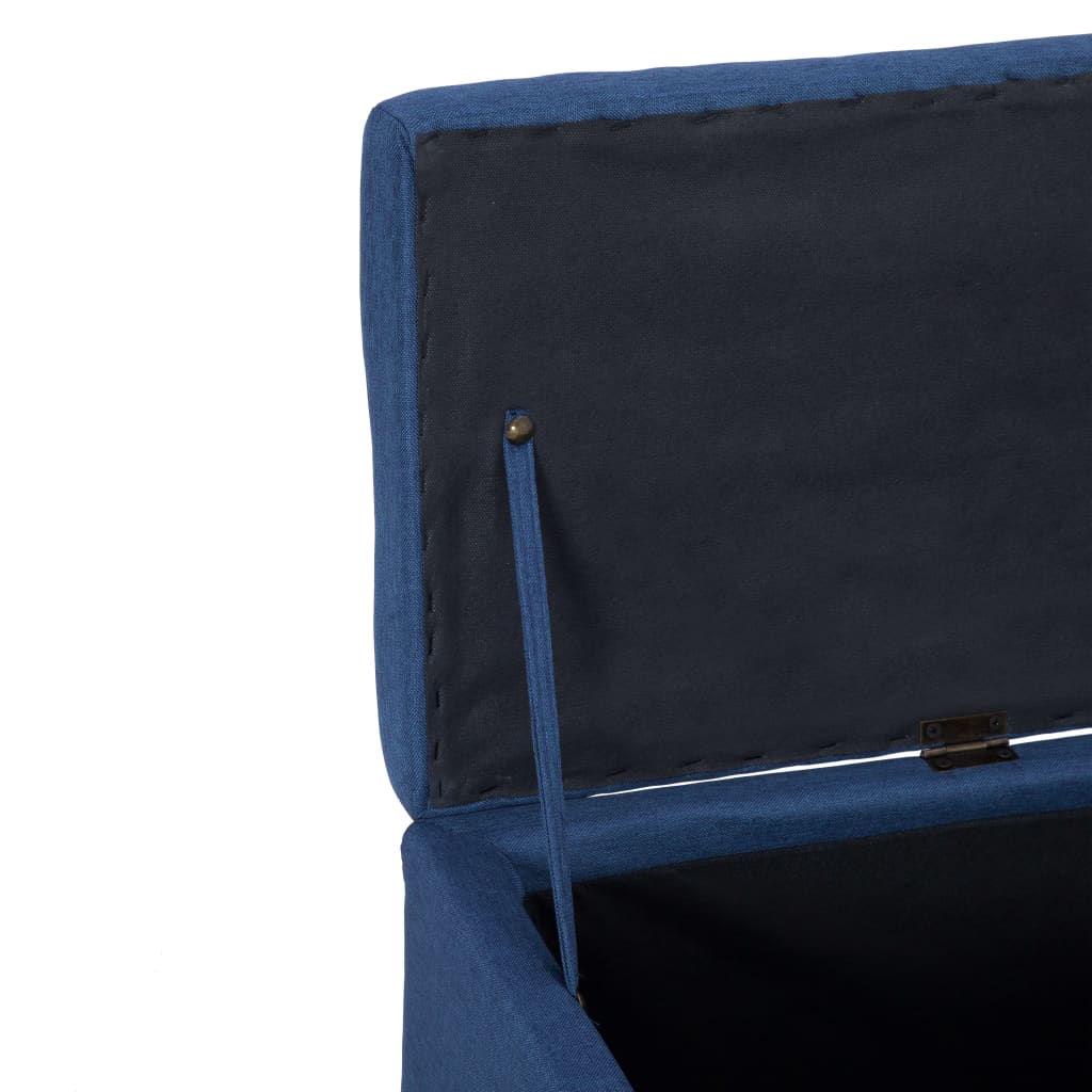 Banc avec compartiment de rangement 116 cm Bleu Polyester - XIOS