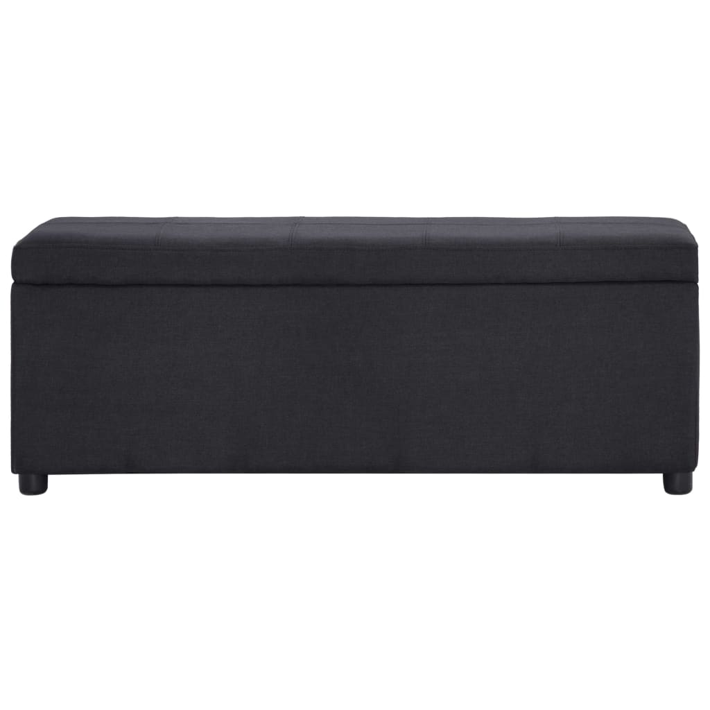 Banc avec compartiment de rangement 116 cm Noir Polyester - XIOS