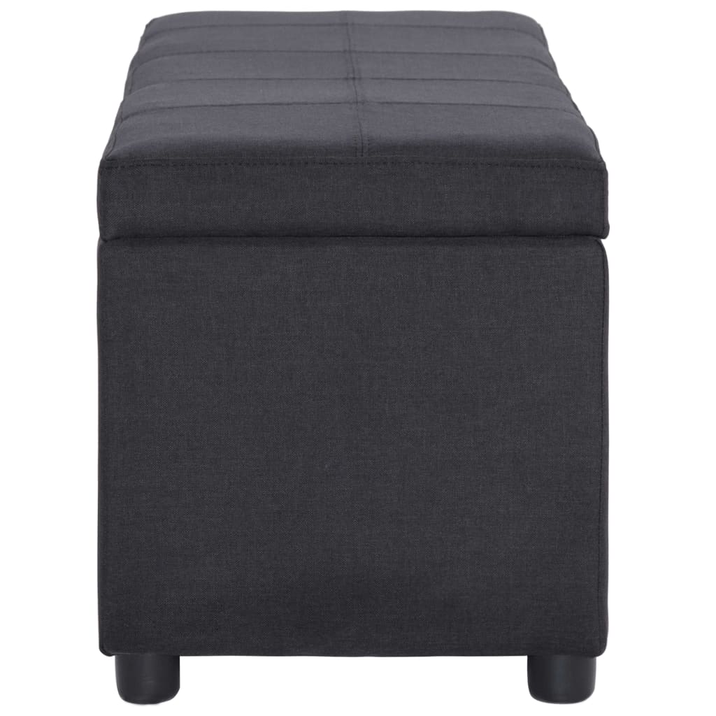 Banc avec compartiment de rangement 116 cm Noir Polyester - XIOS