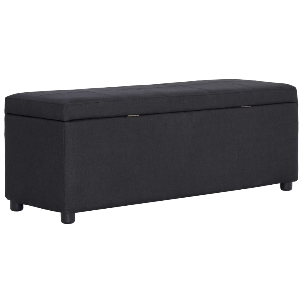 Banc avec compartiment de rangement 116 cm Noir Polyester - XIOS