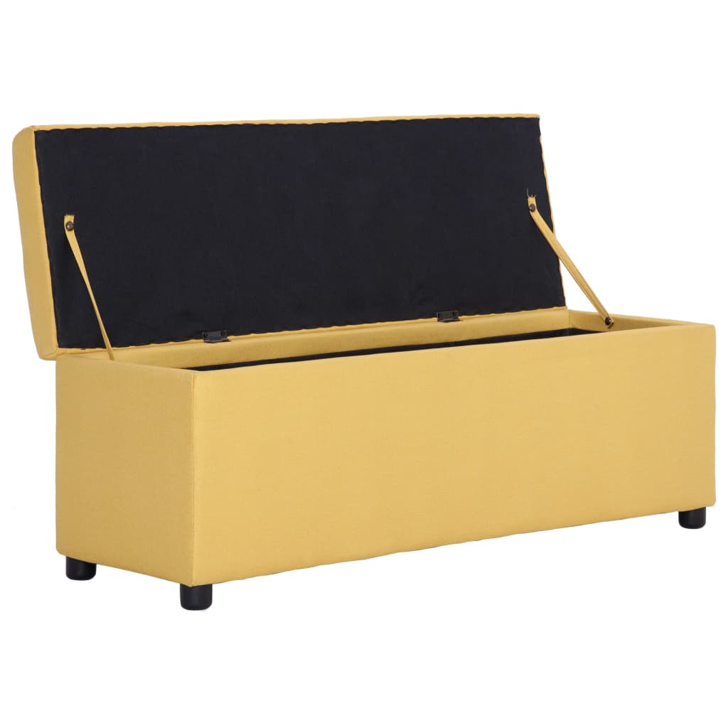 Banc avec compartiment de rangement 116 cm Jaune Polyester - XIOS