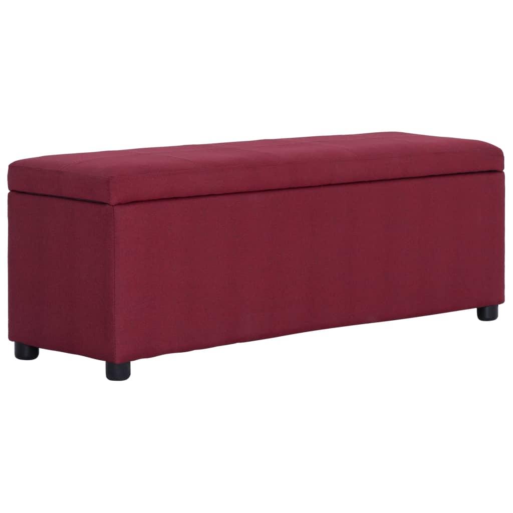 Banc avec compartiment de rangement 116 cm Bordeaux Polyester - XIOS