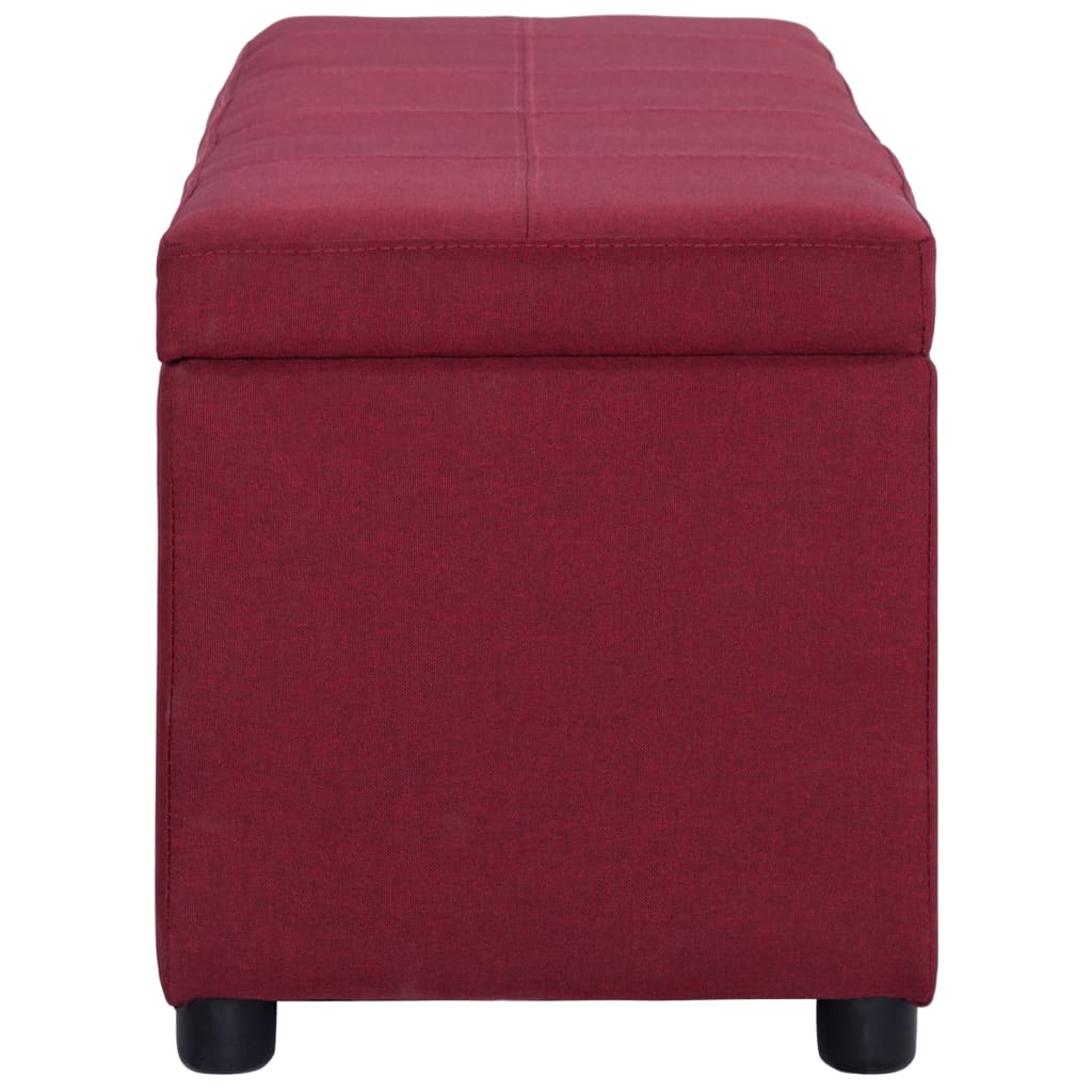 Banc avec compartiment de rangement 116 cm Bordeaux Polyester - XIOS