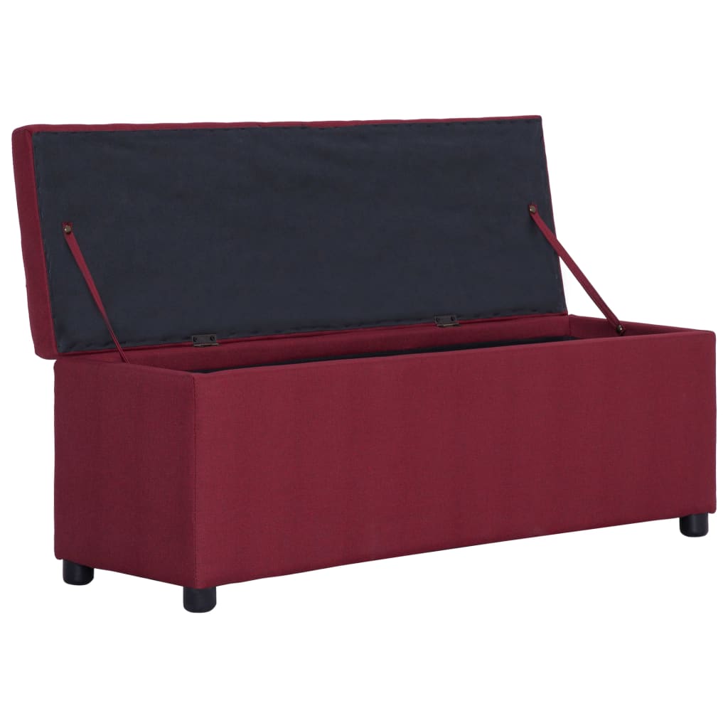 Banc avec compartiment de rangement 116 cm Bordeaux Polyester - XIOS