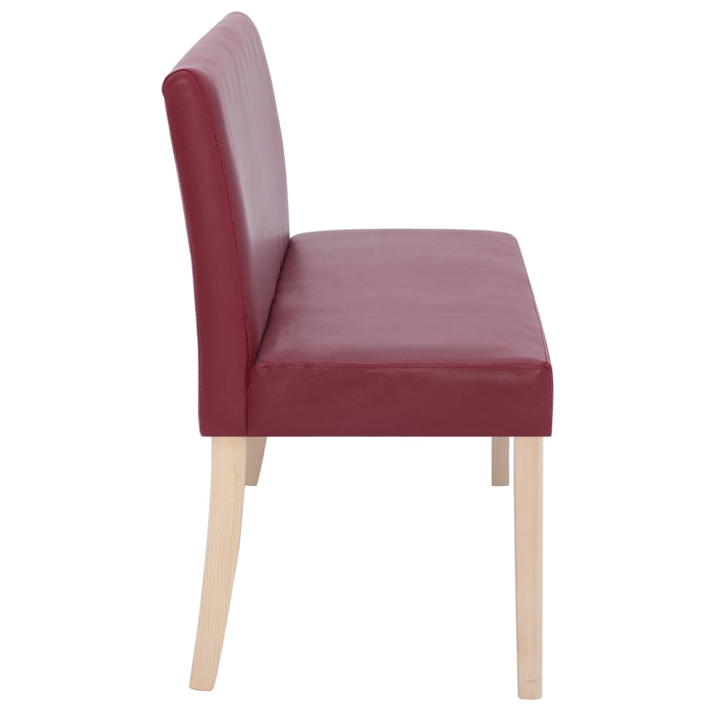 Banc 139,5 cm Rouge bordeaux Similicuir - XIOS