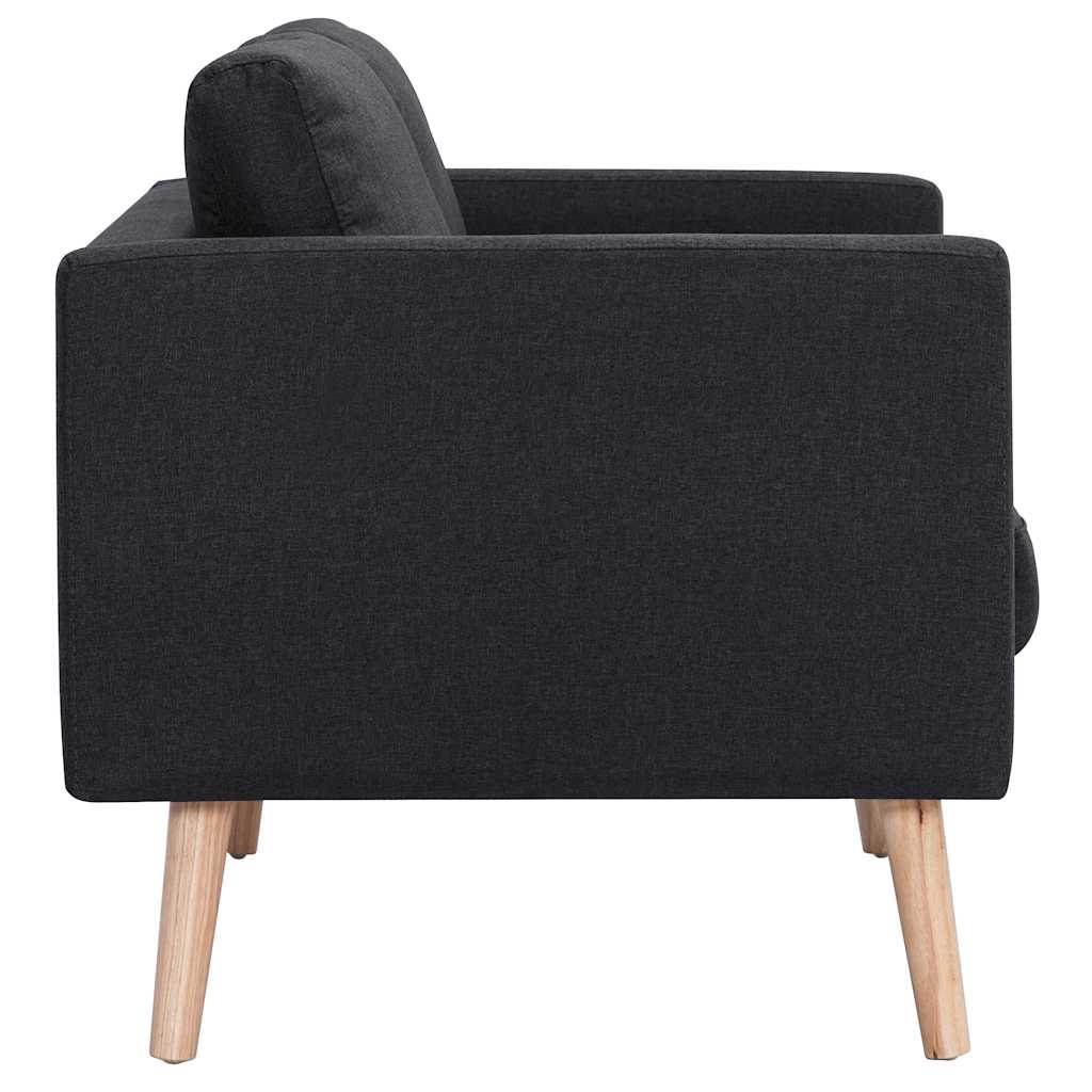 Canapé à 2 places Tissu Noir - XIOS