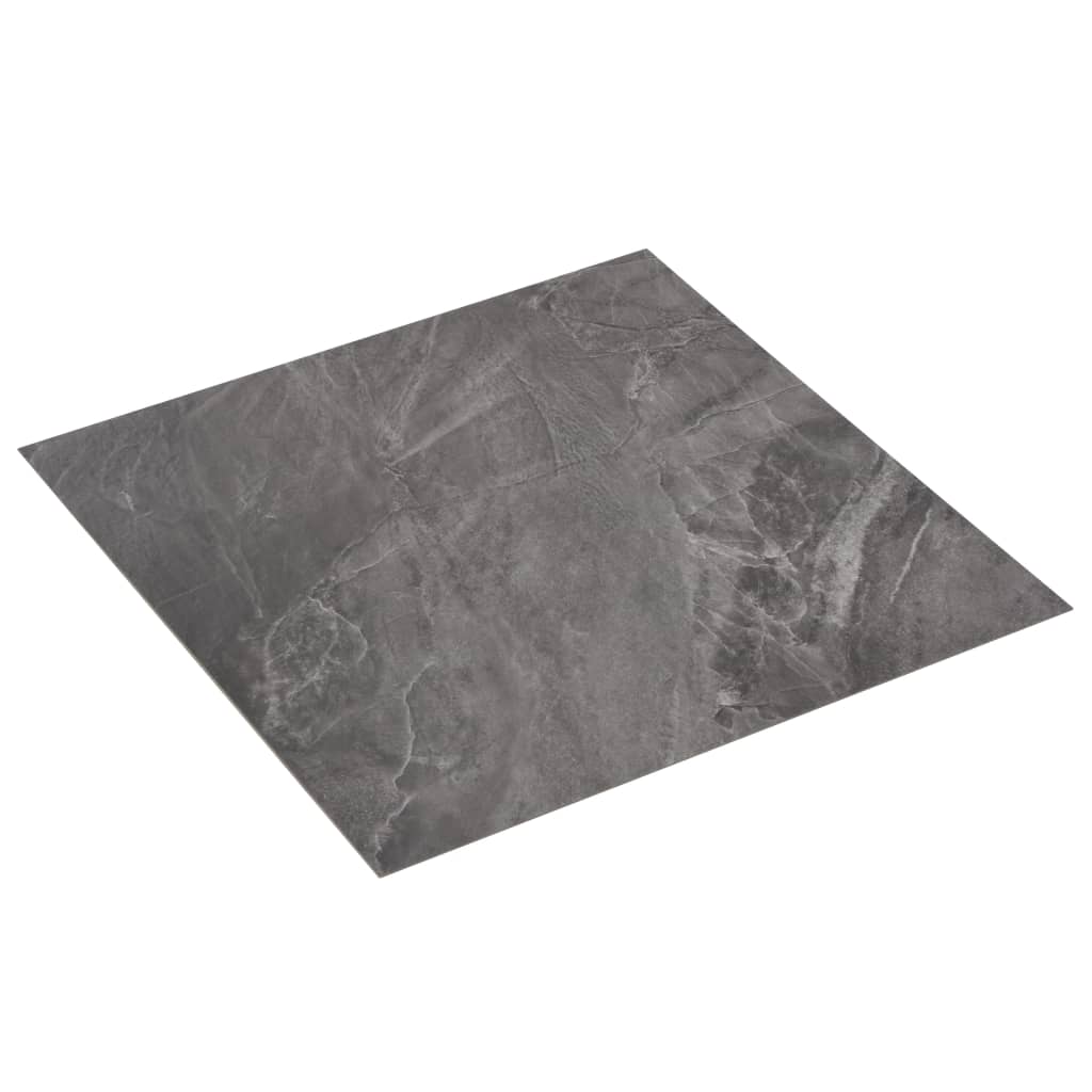 Dalles de plancher PVC autoadhésif 5,11 m² noir avec motif Tapis & revêtements de sol vidaXL