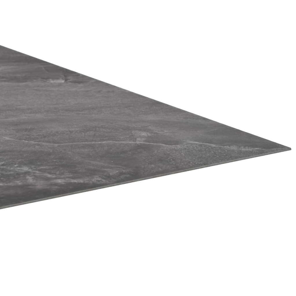 Dalles de plancher PVC autoadhésif 5,11 m² noir avec motif Tapis & revêtements de sol vidaXL