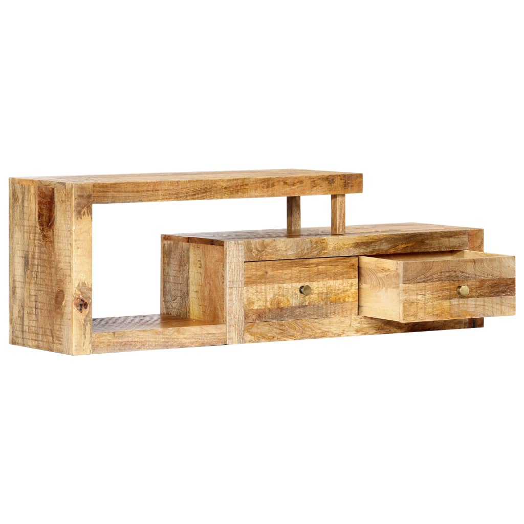Meuble TV 120x30x40 cm Bois massif de manguier - XIOS