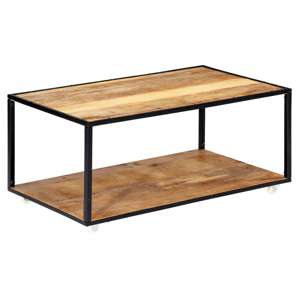 Table basse 90x50x40 cm Bois de récupération solide - XIOS