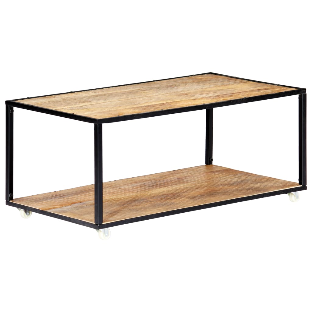 Table basse 90x50x40 cm Bois de récupération solide - XIOS