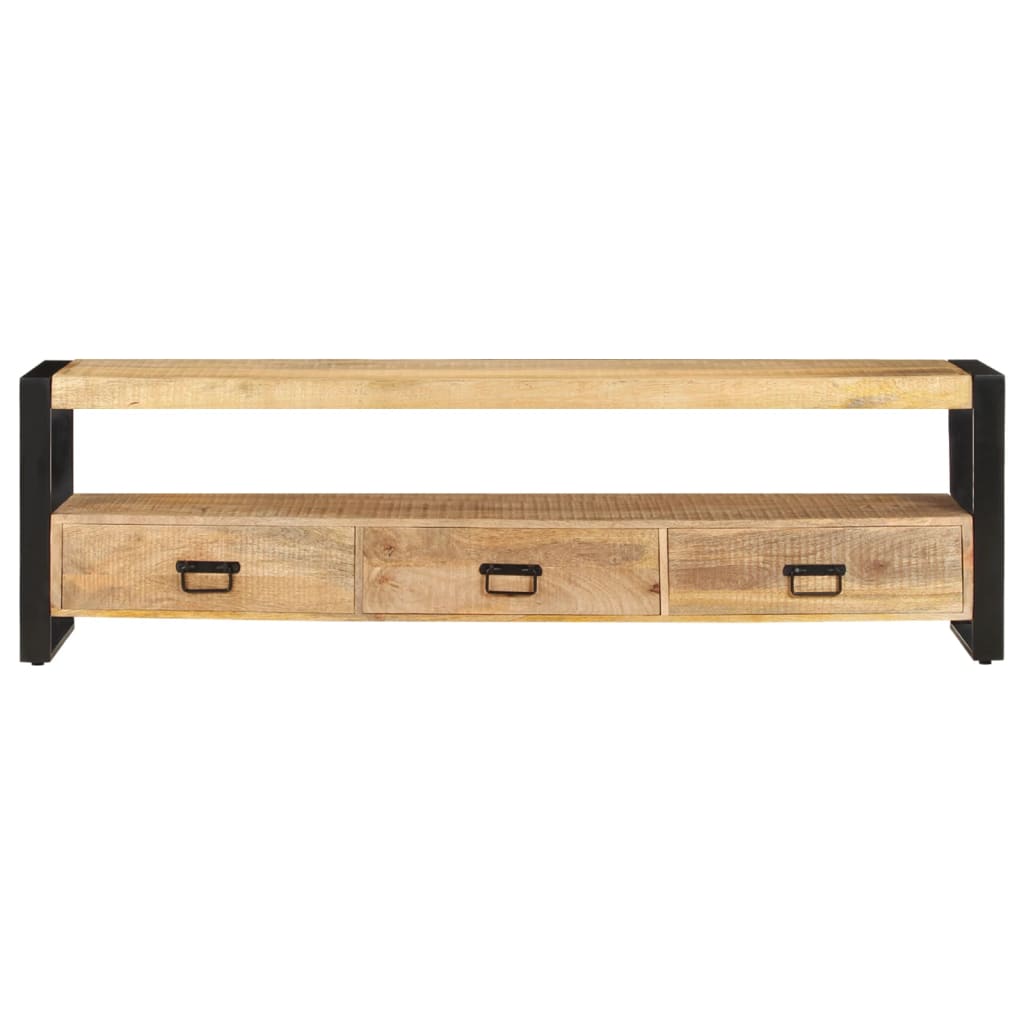 Meuble TV 150x30x45 cm Bois solide de manguier - XIOS