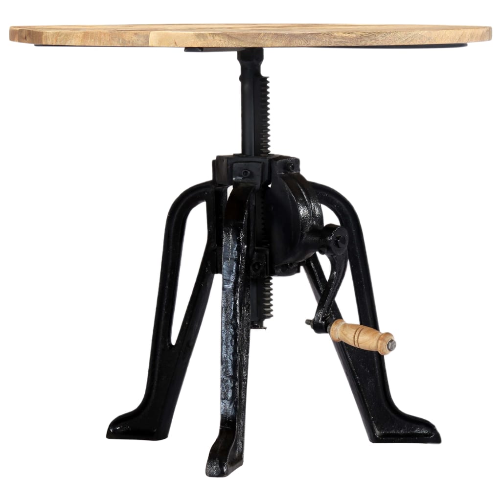 Table d'appoint 60x(46-63) cm Bois de manguier massif et fonte - XIOS
