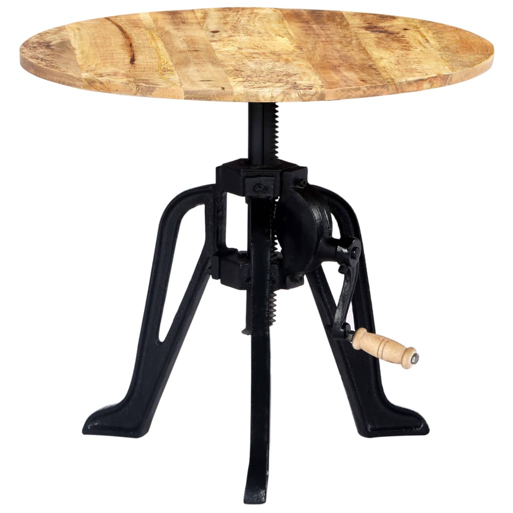 Table d'appoint 60x(46-63) cm Bois de manguier massif et fonte - XIOS
