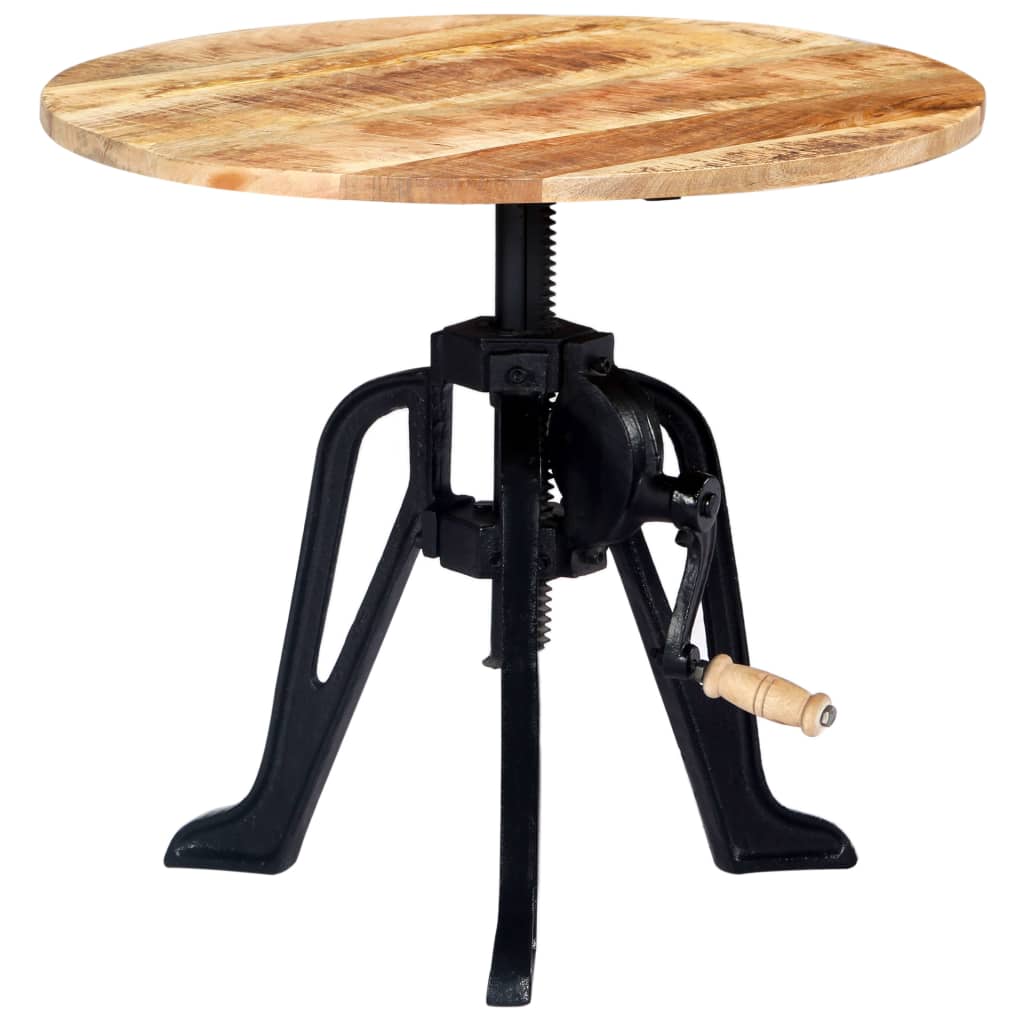 Table d'appoint 60x(46-63) cm Bois de manguier massif et fonte - XIOS