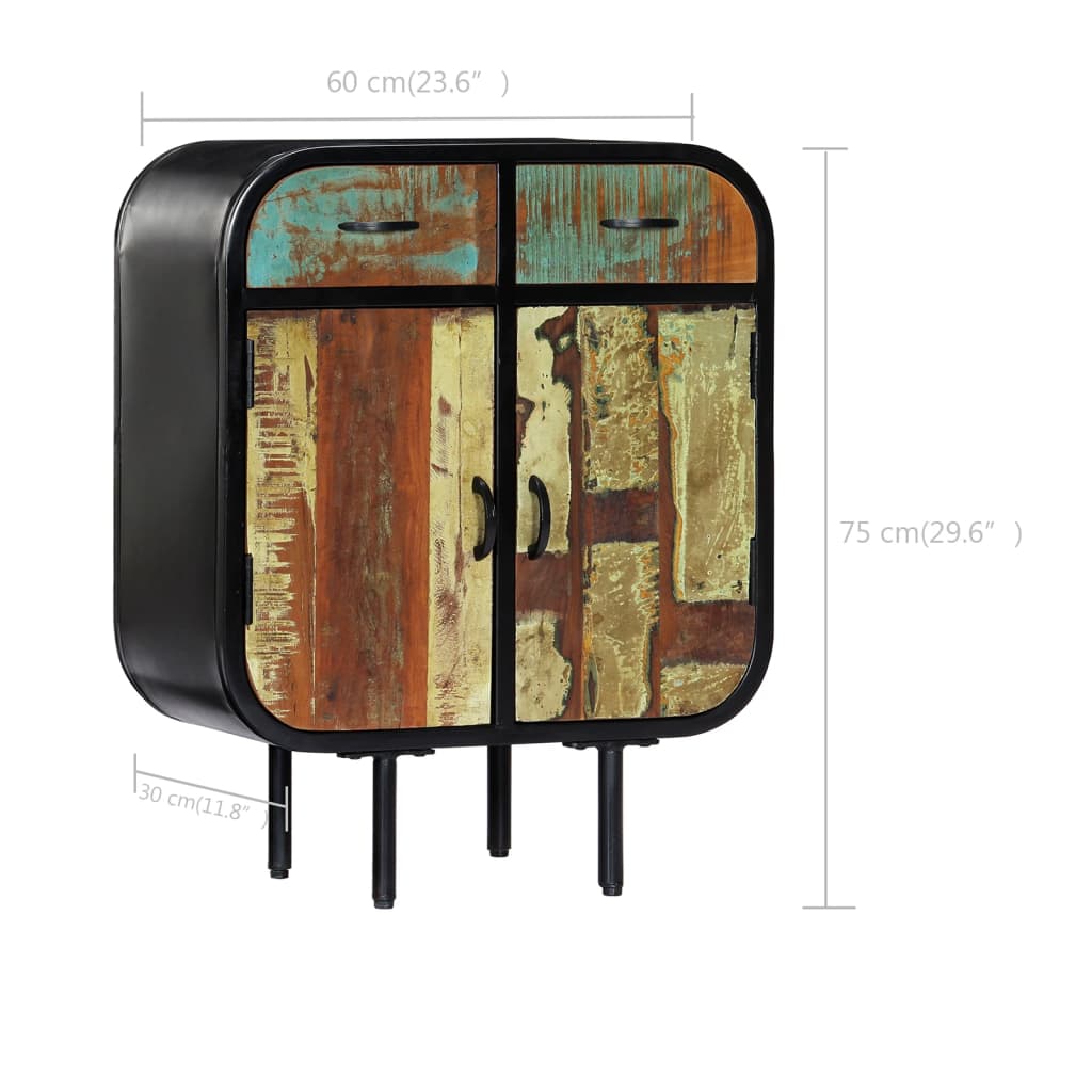 Buffet 60x30x75 cm Bois de récupération massif - XIOS