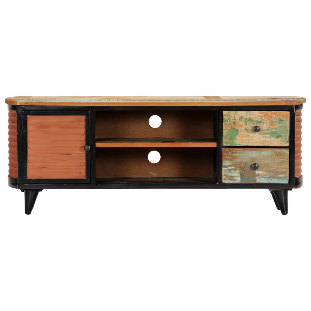 Meuble TV 120x30x45 cm Bois de récupération massif - XIOS