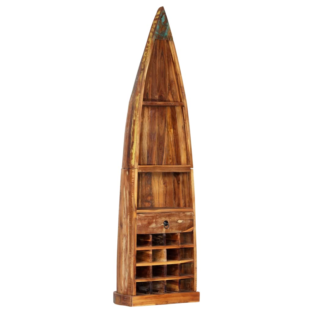 Casier à bouteilles 50 x 40 x 180 cm Bois de manguier massif - XIOS