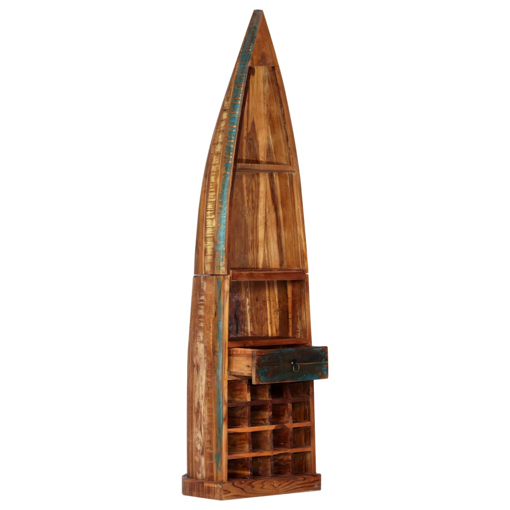 Casier à bouteilles 50 x 40 x 180 cm Bois de manguier massif - XIOS