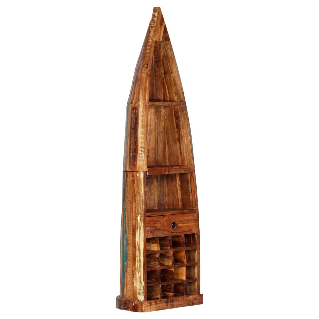 Casier à bouteilles 50 x 40 x 180 cm Bois de manguier massif - XIOS
