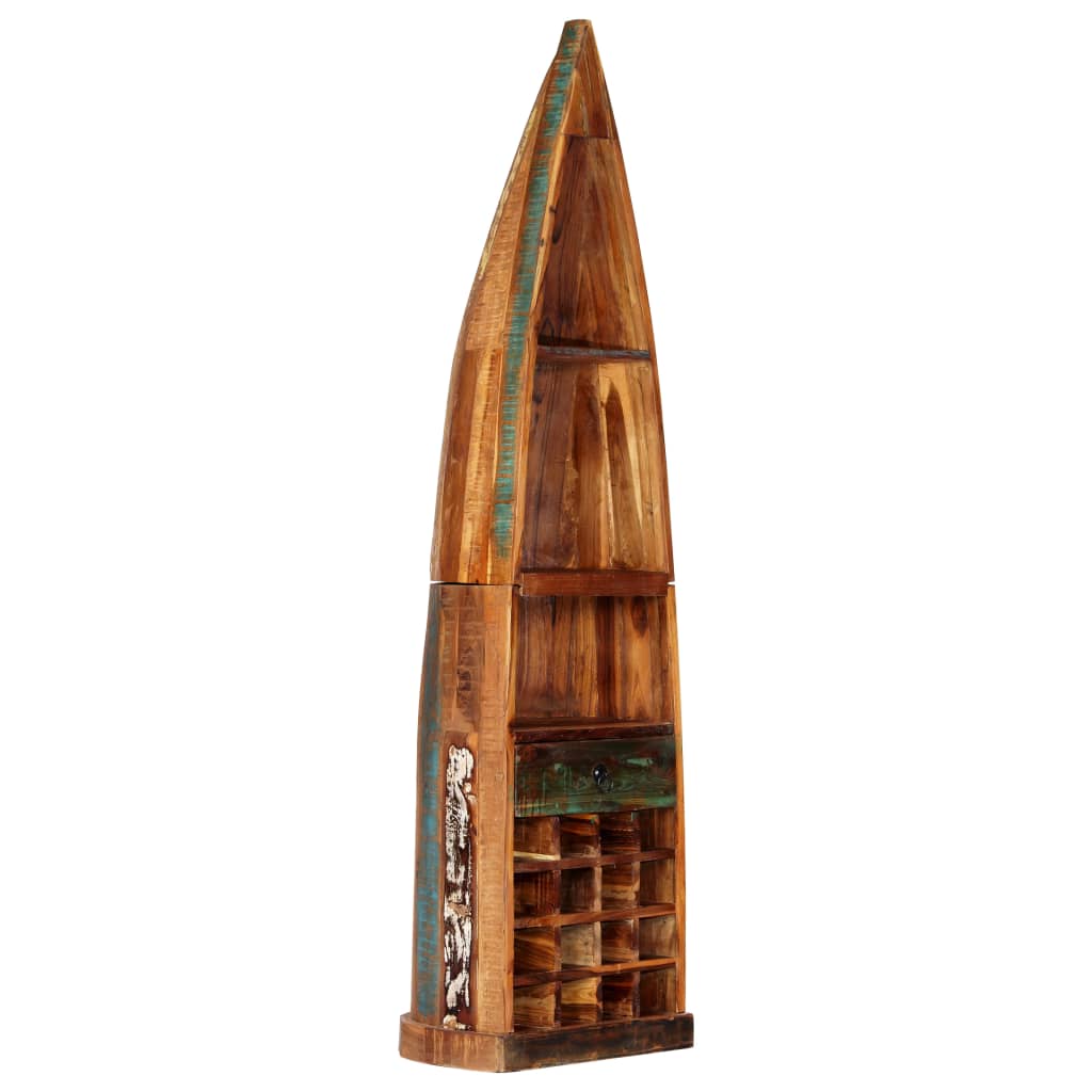 Casier à bouteilles 50 x 40 x 180 cm Bois de manguier massif - XIOS