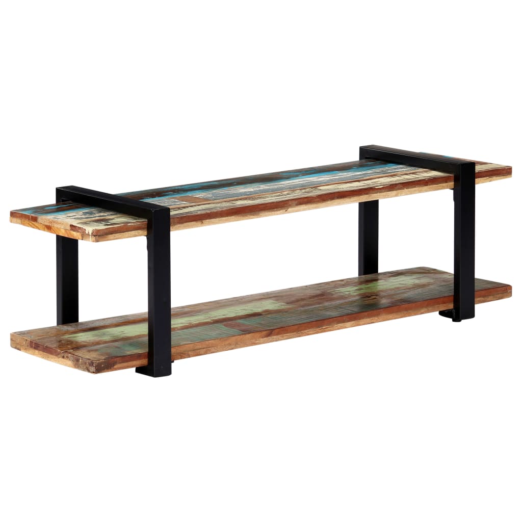 Meuble TV 130x40x40 cm Bois de récupération massif - XIOS