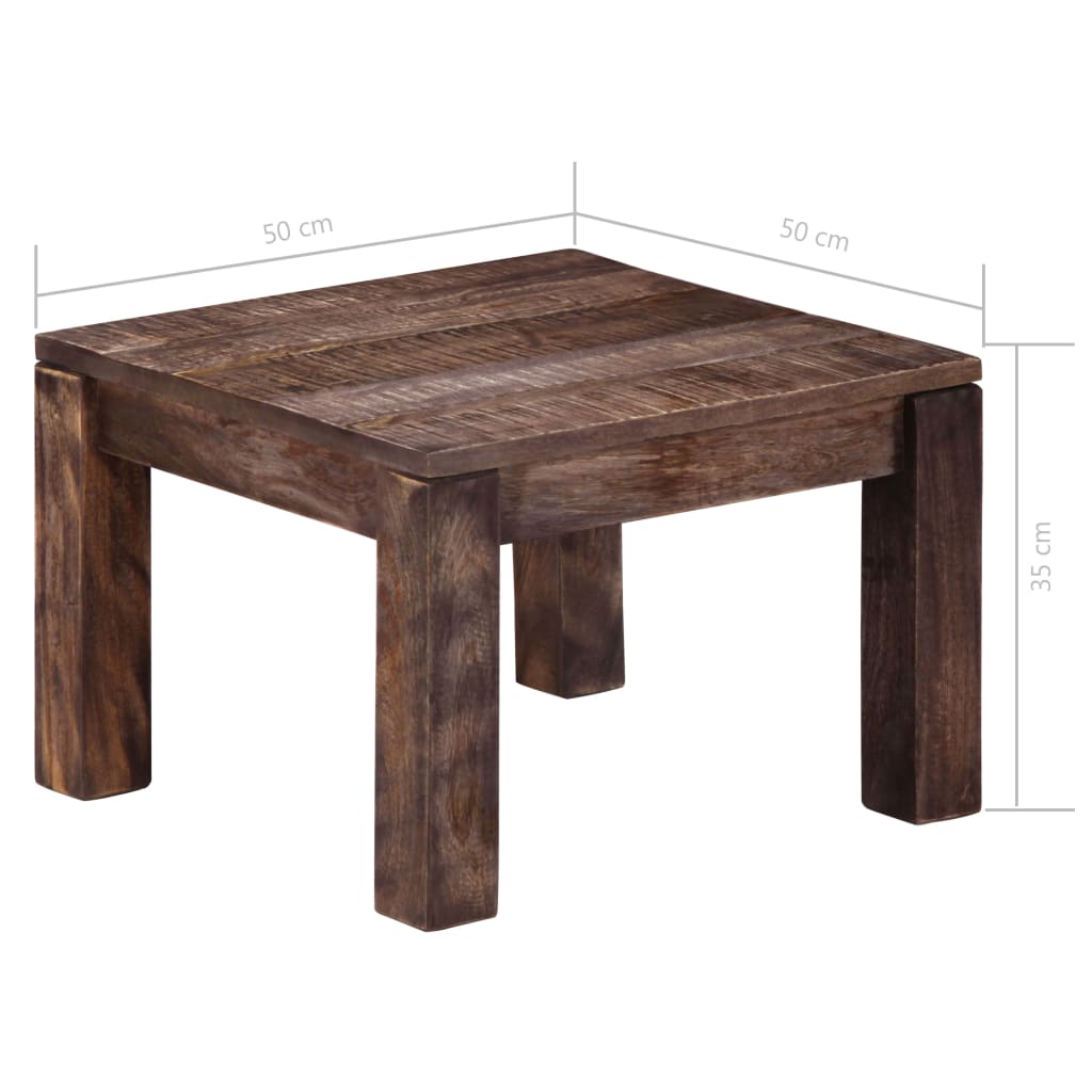 Table basse 50x50x35 cm Bois de manguier massif - XIOS