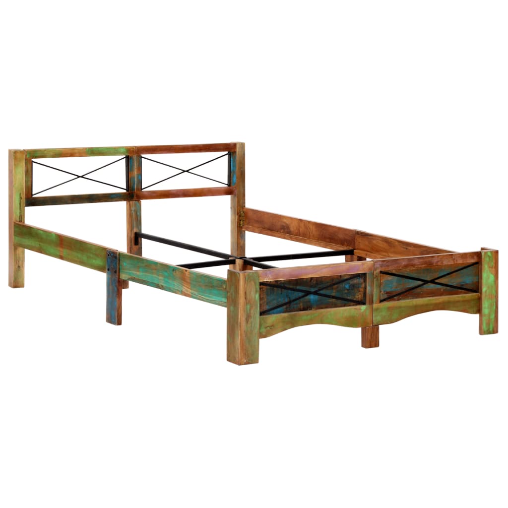 Cadre de lit Bois de récupération massif 140 x 200 cm - XIOS