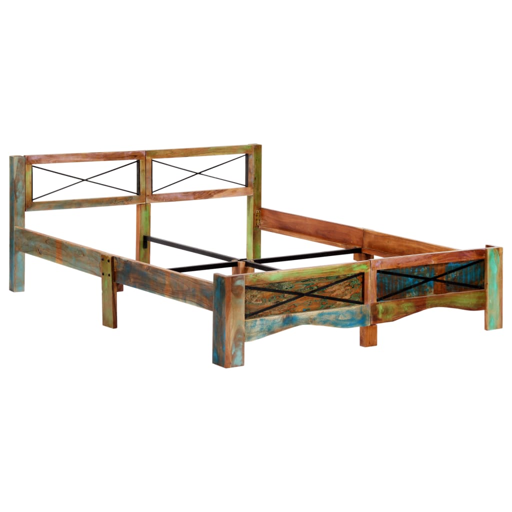 Cadre de lit bois de récupération massif 160x200 cm - XIOS