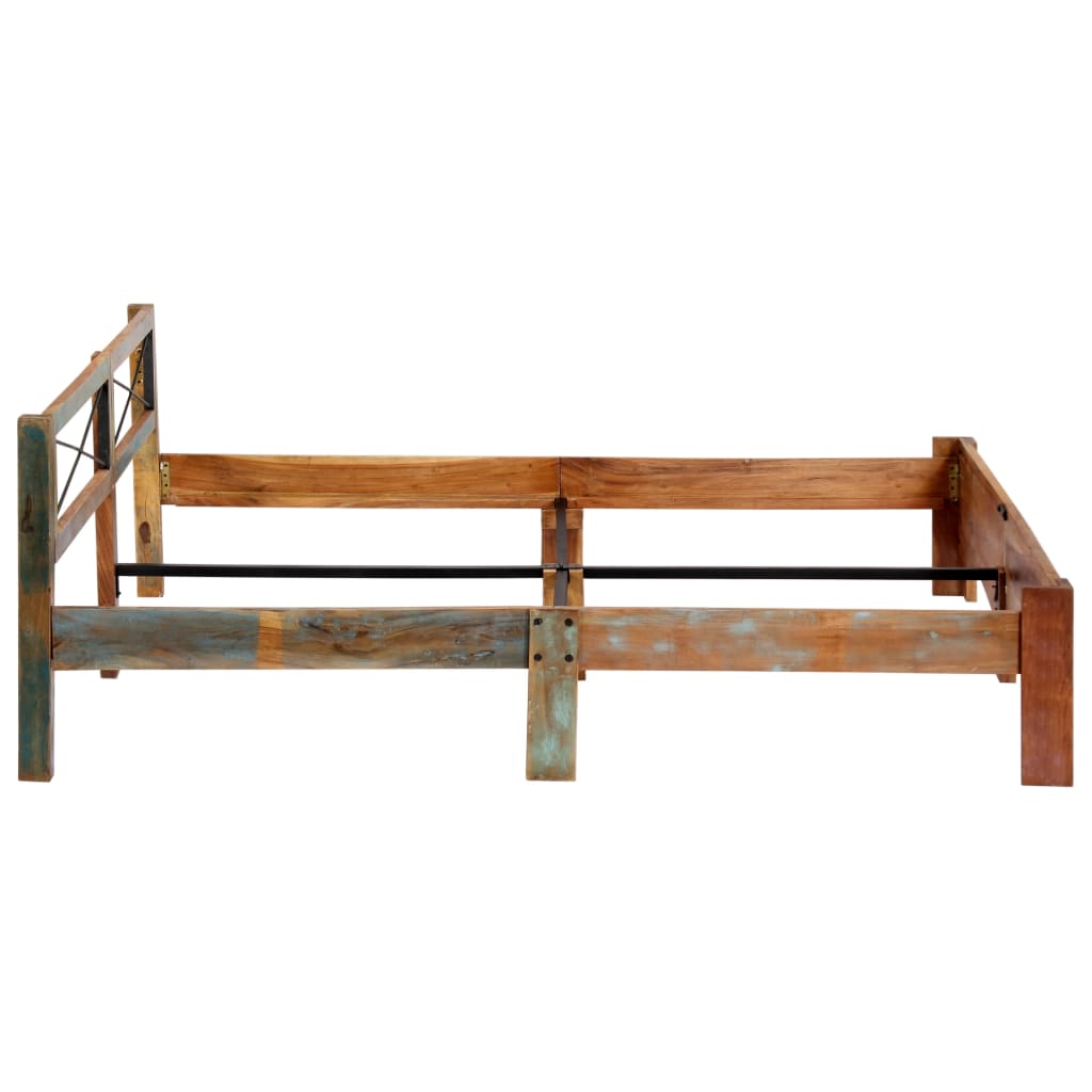 Cadre de lit sans matelas Bois de récupération massif 180x200cm - XIOS