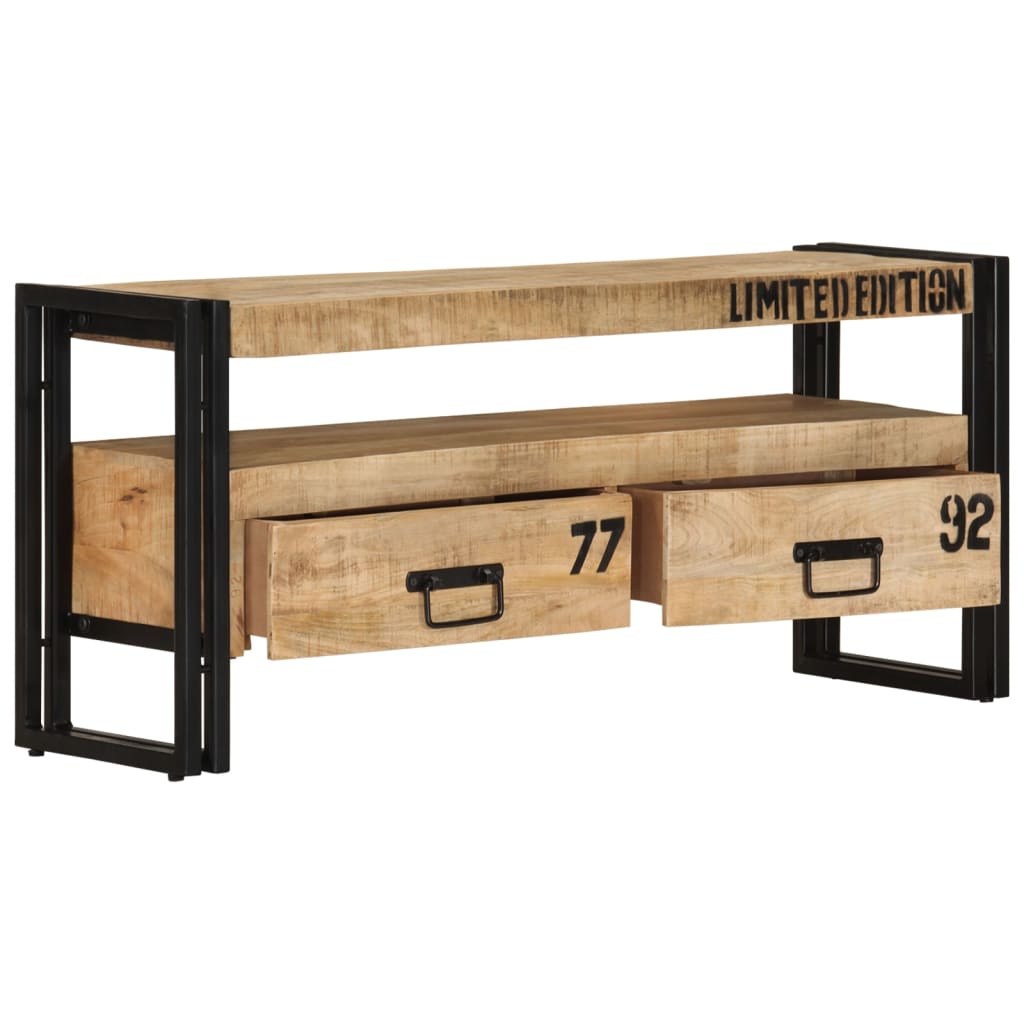 Meuble TV 100x30x45 cm Bois de manguier massif - XIOS