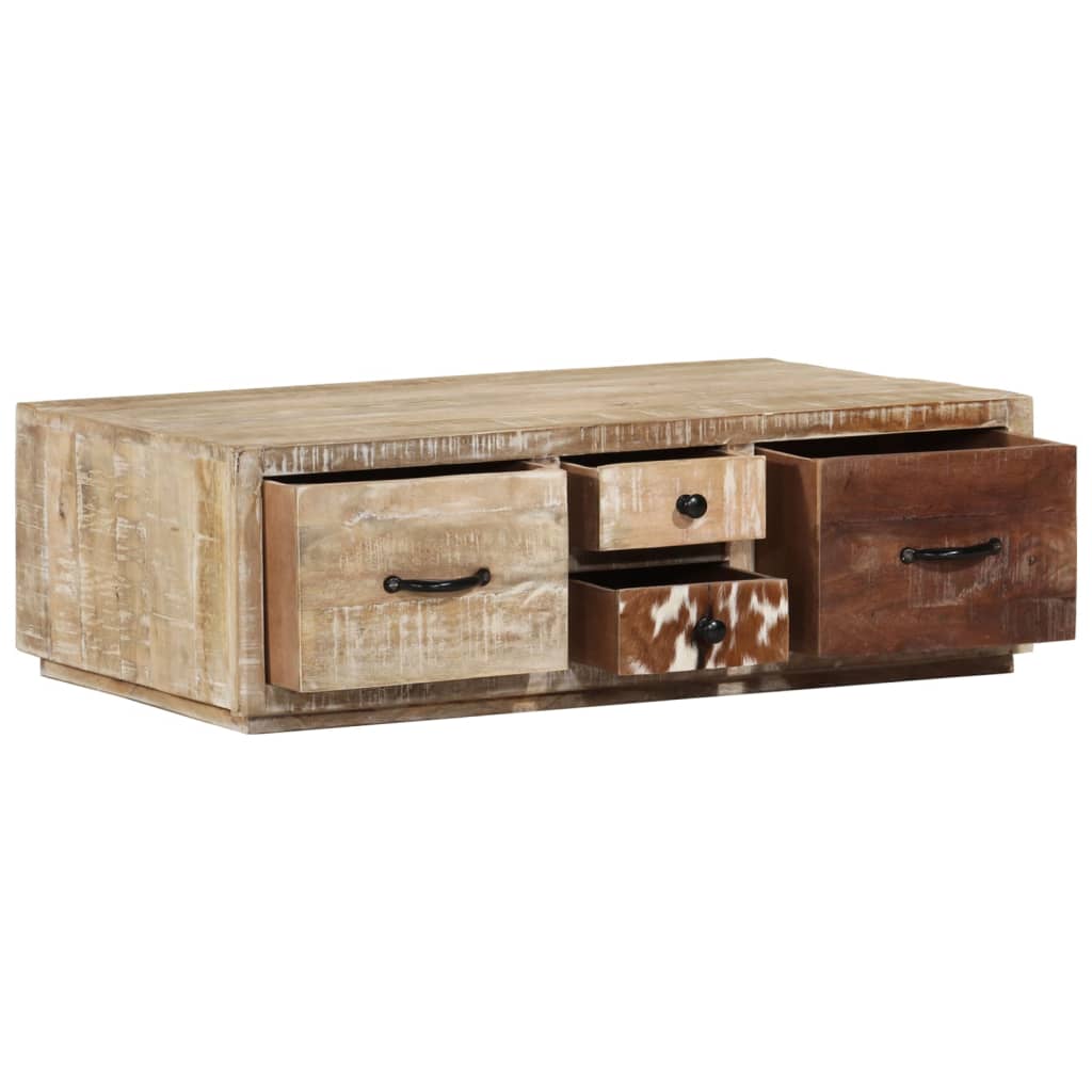 Table basse 90x60x30 cm Bois de manguier massif - XIOS