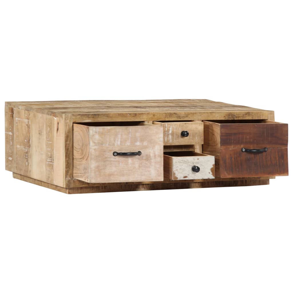 Table basse 90x60x30 cm Bois de manguier massif - XIOS