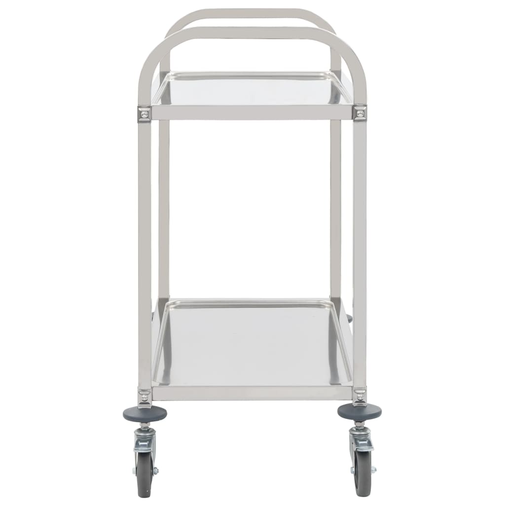 Chariot de cuisine à 2 niveaux 96,5x55x90 cm Acier inoxydable - XIOS
