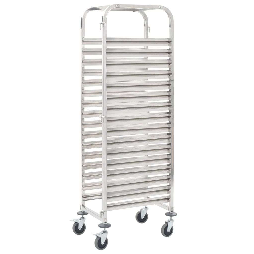 Chariot de cuisine pour 16 plateaux 38x55x163 cm Inox - XIOS