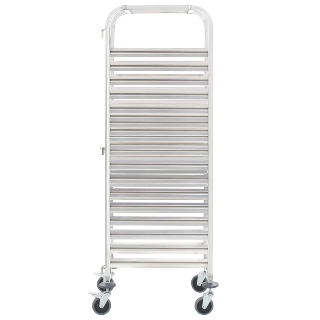 Chariot de cuisine pour 16 plateaux 38x55x163 cm Inox - XIOS
