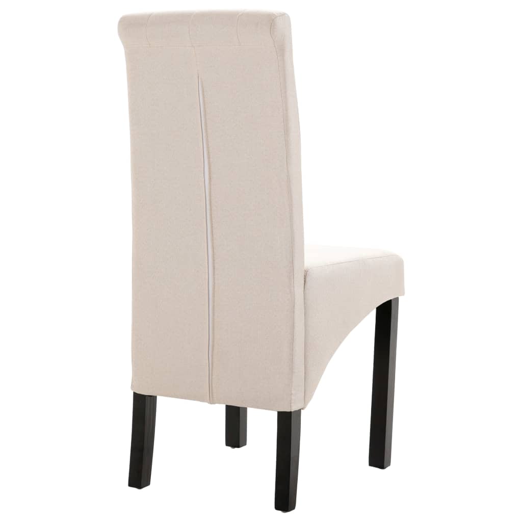 Chaises à manger lot de 2 crème tissu - XIOS