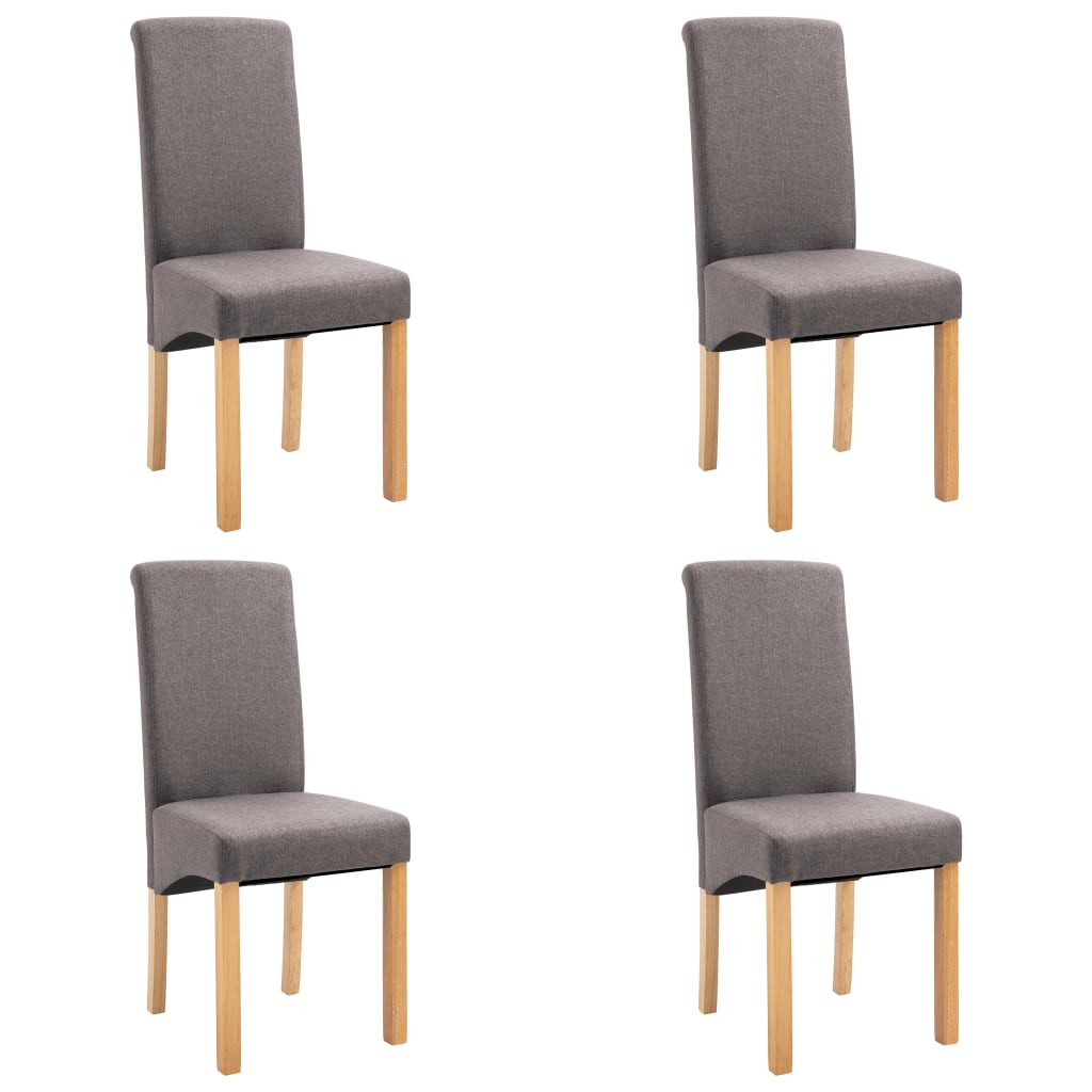Chaises à manger lot de 4 taupe tissu - XIOS