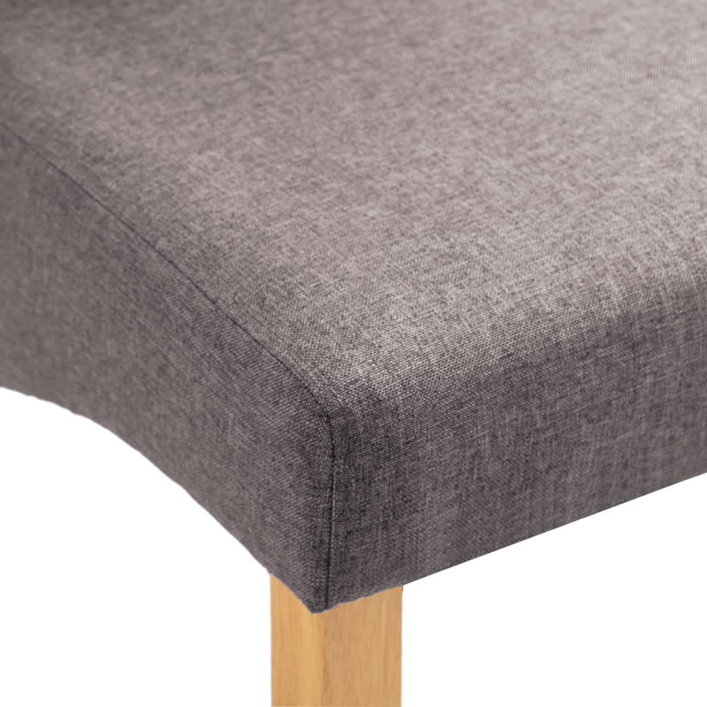 Chaises à manger lot de 4 taupe tissu - XIOS