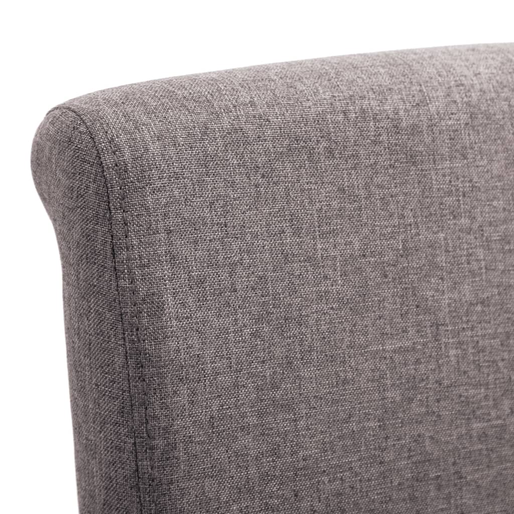 Chaises à manger lot de 4 taupe tissu - XIOS