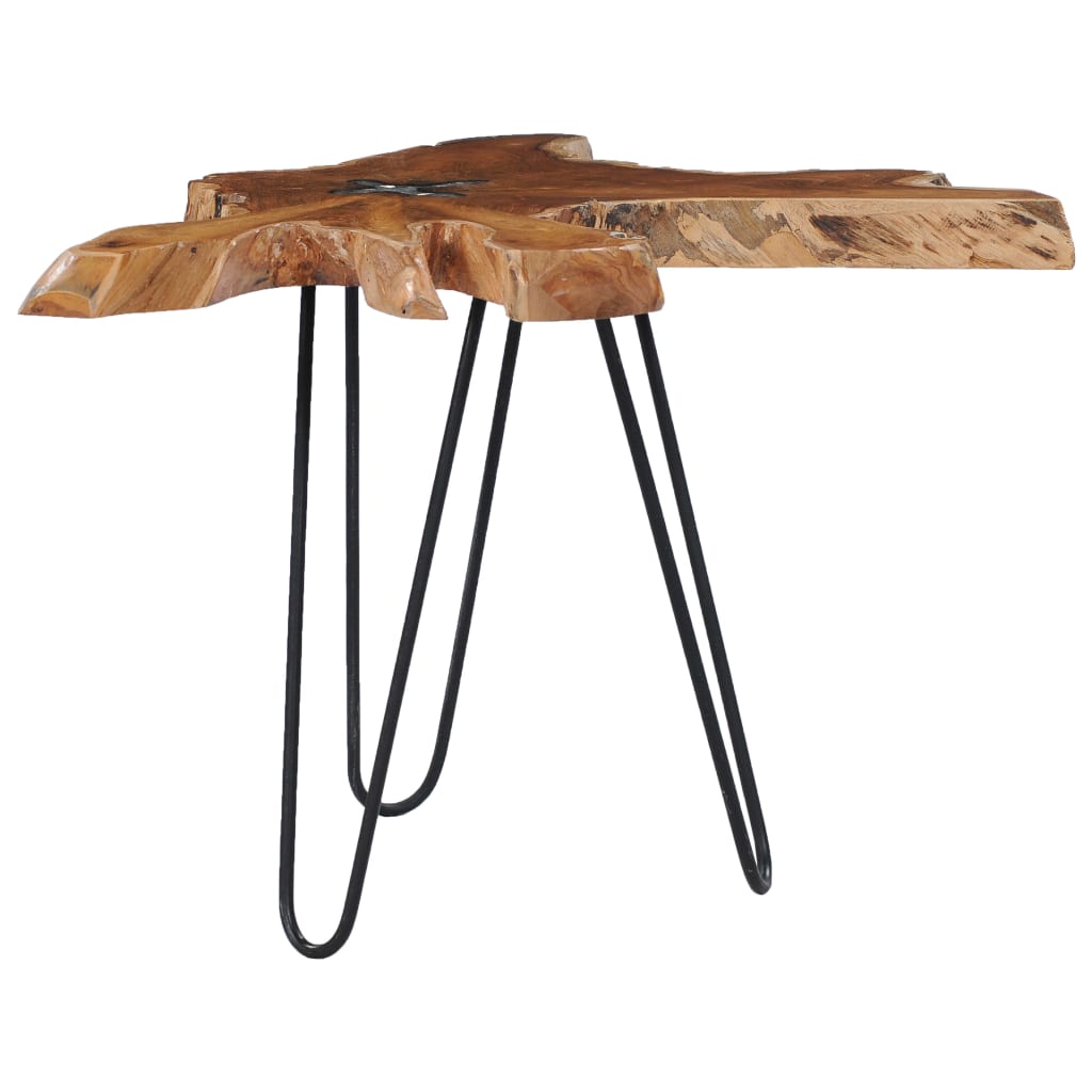Table basse 70x45 cm Bois de teck massif et polyrésine - XIOS