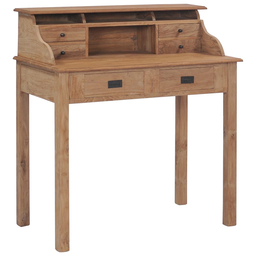 Bureau 90x50x100 cm bois de teck solide - XIOS