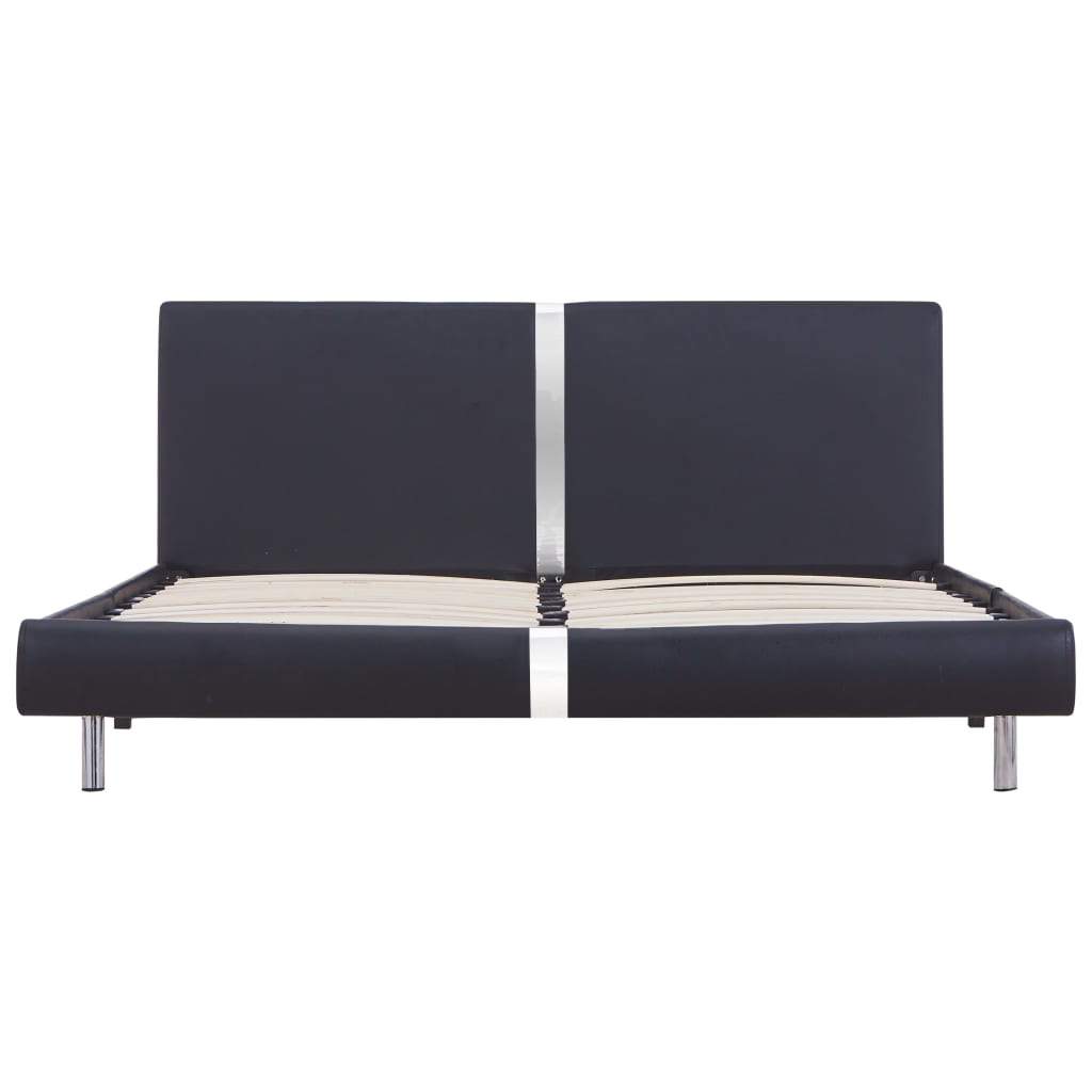 Cadre de lit sans matelas noir similicuir 120x200 cm - XIOS