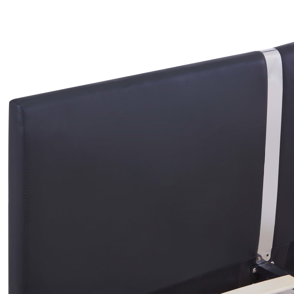 Cadre de lit sans matelas noir similicuir 120x200 cm - XIOS