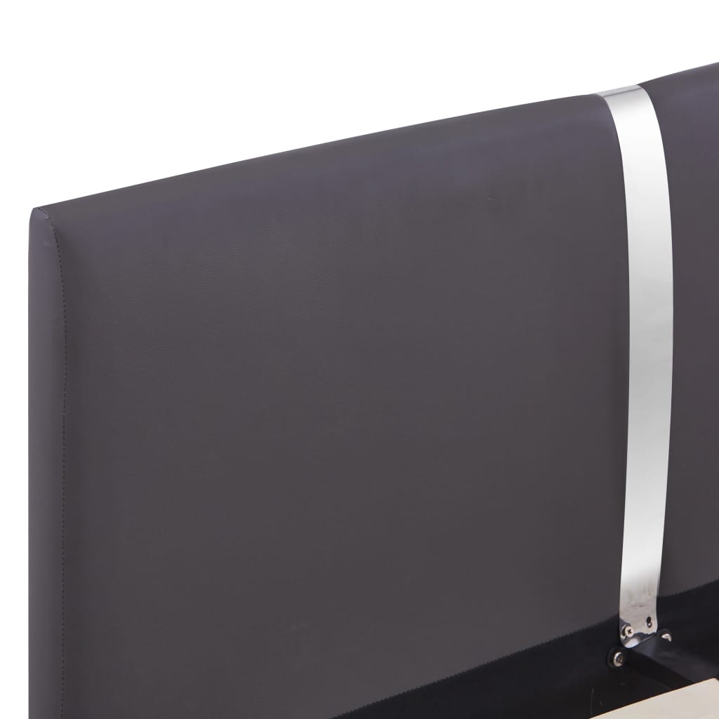 Cadre de lit sans matelas gris similicuir 140x200 cm - XIOS