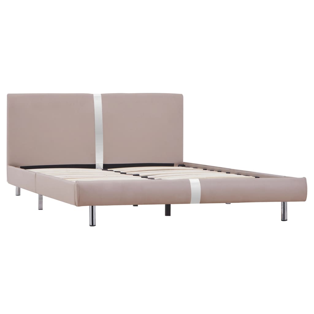 Cadre de lit sans matelas cappuccino similicuir 140x200 cm - XIOS