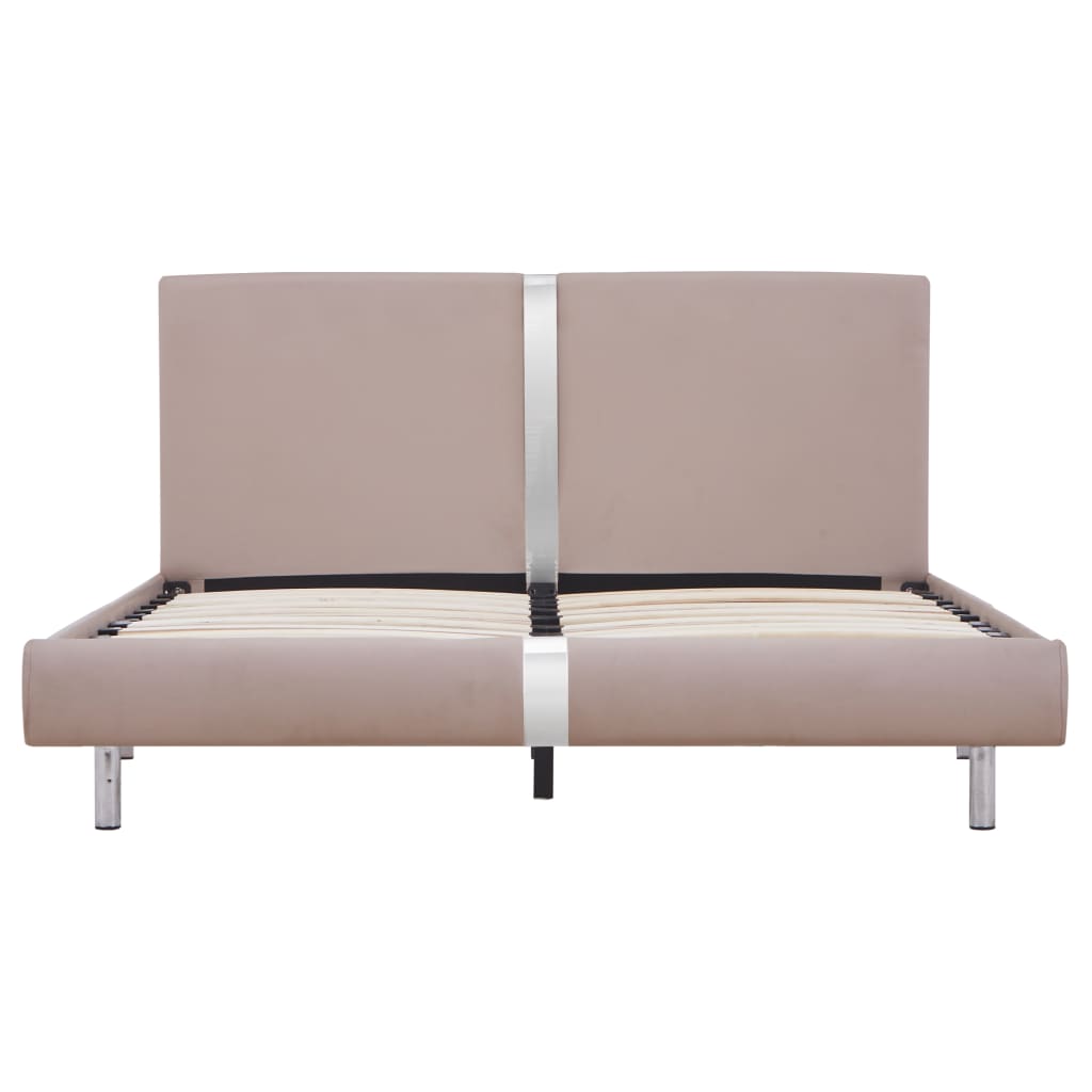Cadre de lit sans matelas cappuccino similicuir 140x200 cm - XIOS